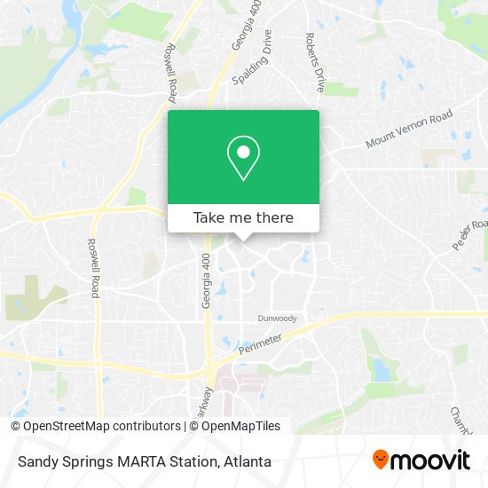 Sandy Springs MARTA Station map