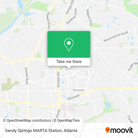 Sandy Springs MARTA Station map