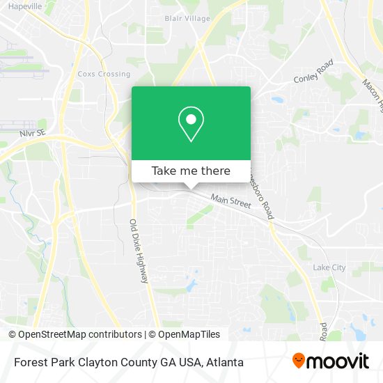 Mapa de Forest Park Clayton County GA USA