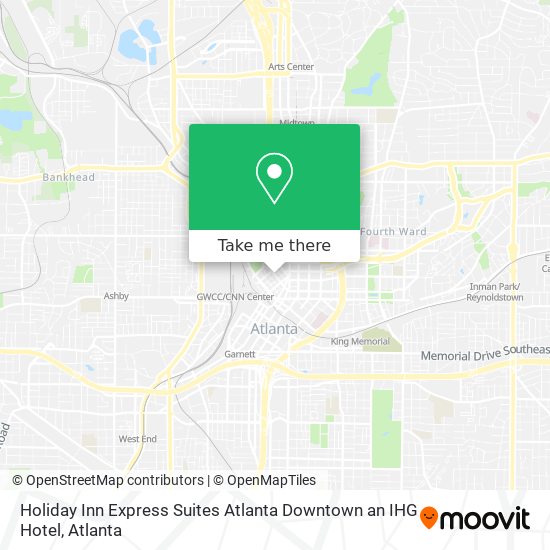 Holiday Inn Express Suites Atlanta Downtown an IHG Hotel map