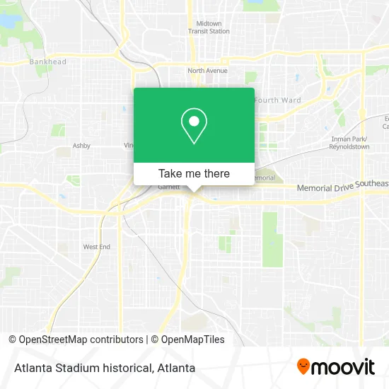 Atlanta Stadium historical map
