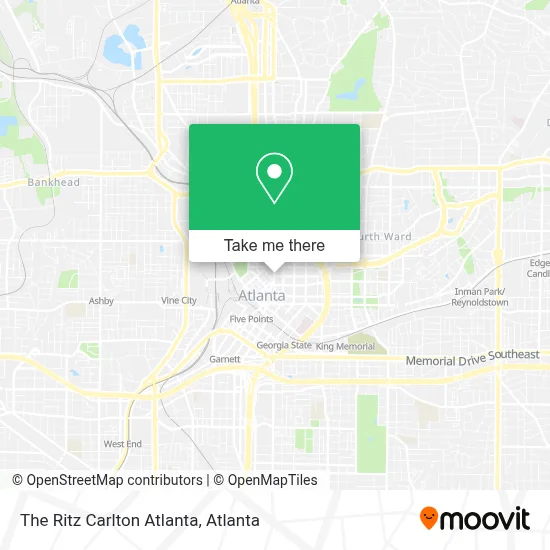 The Ritz Carlton Atlanta map