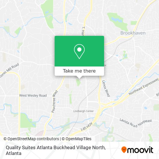 Mapa de Quality Suites Atlanta Buckhead Village North