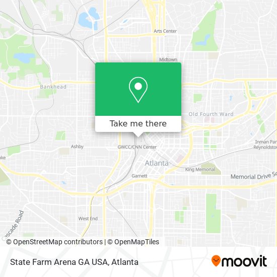 State Farm Arena GA USA map