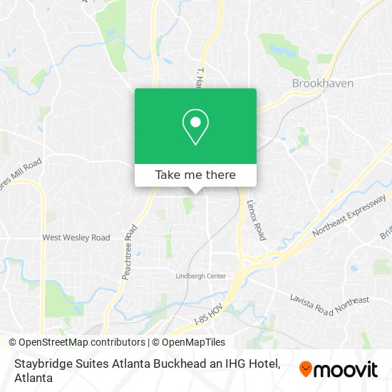 Mapa de Staybridge Suites Atlanta Buckhead an IHG Hotel