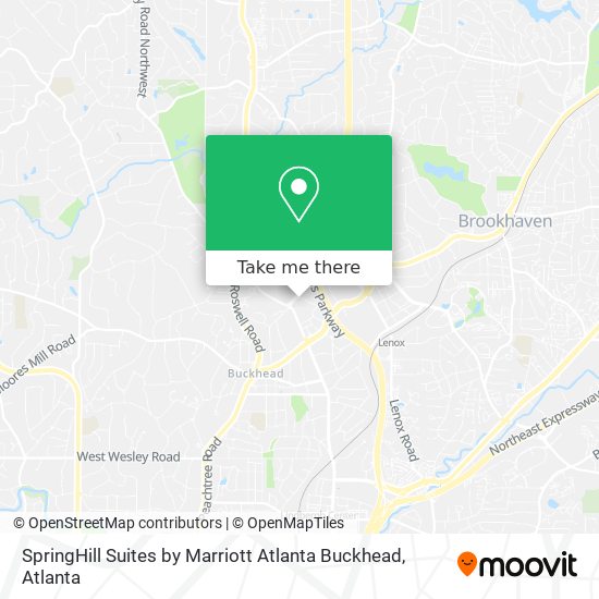 SpringHill Suites by Marriott Atlanta Buckhead map