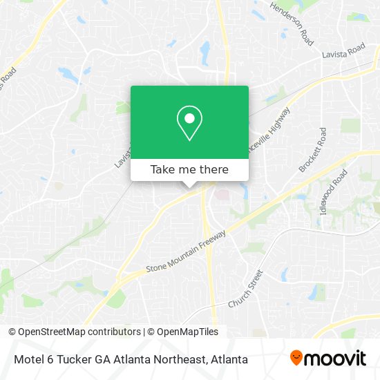 Motel 6 Tucker GA Atlanta Northeast map