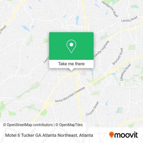 Mapa de Motel 6 Tucker GA Atlanta Northeast