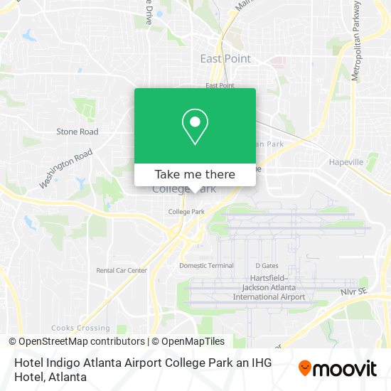 Hotel Indigo Atlanta Airport College Park an IHG Hotel map