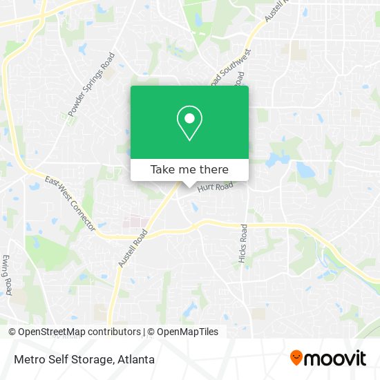 Metro Self Storage map