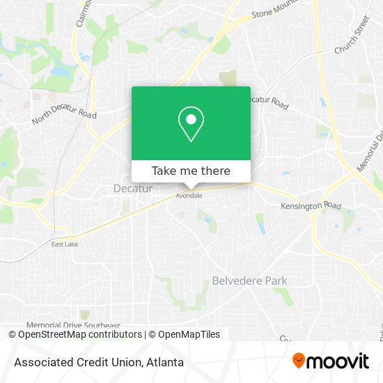 Associated Credit Union map