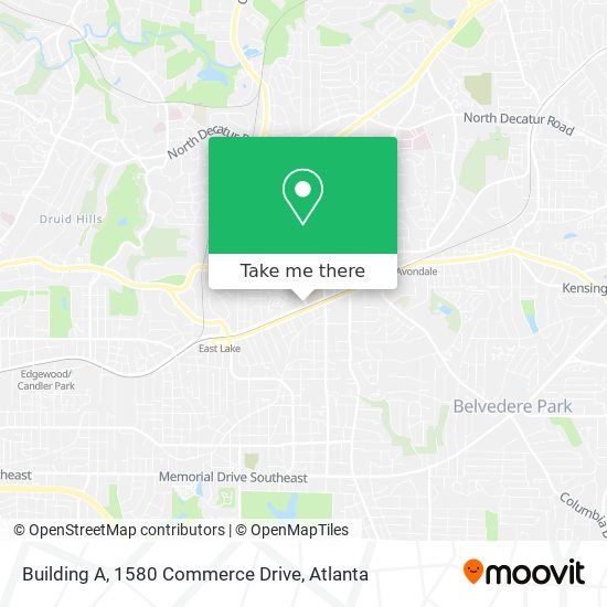 Mapa de Building A, 1580 Commerce Drive
