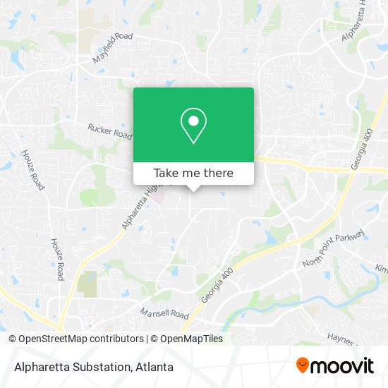 Alpharetta Substation map
