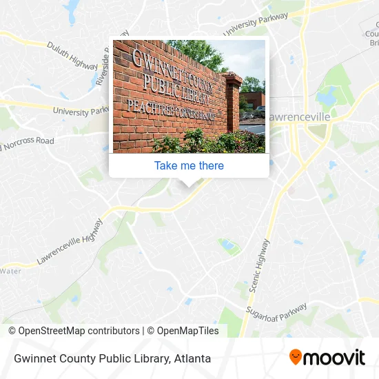 Gwinnet County Public Library map