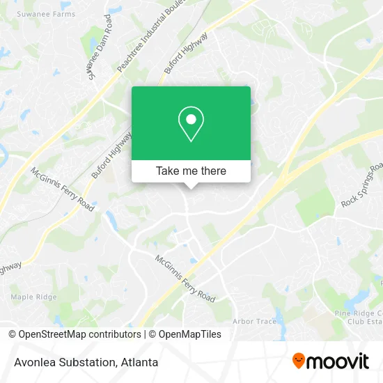 Mapa de Avonlea Substation