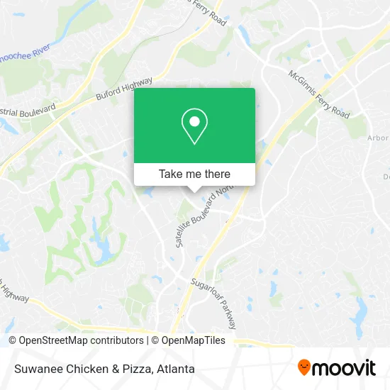 Suwanee Chicken & Pizza map