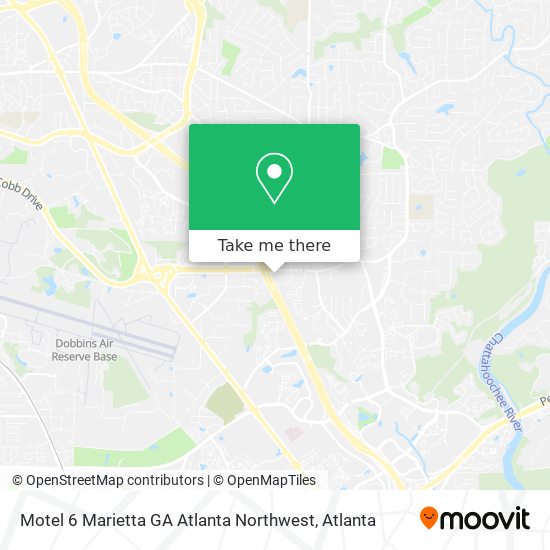 Motel 6 Marietta GA Atlanta Northwest map