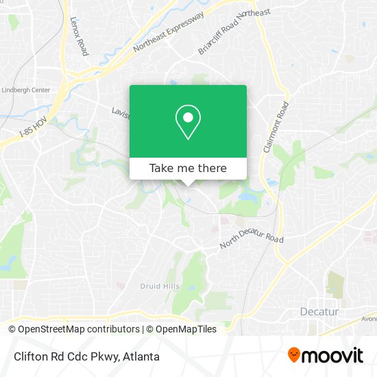 Mapa de Clifton Rd Cdc Pkwy