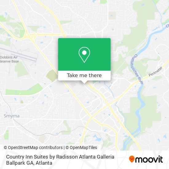 Mapa de Country Inn Suites by Radisson Atlanta Galleria Ballpark GA