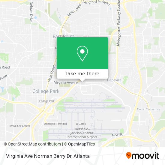 Virginia Ave Norman Berry Dr map