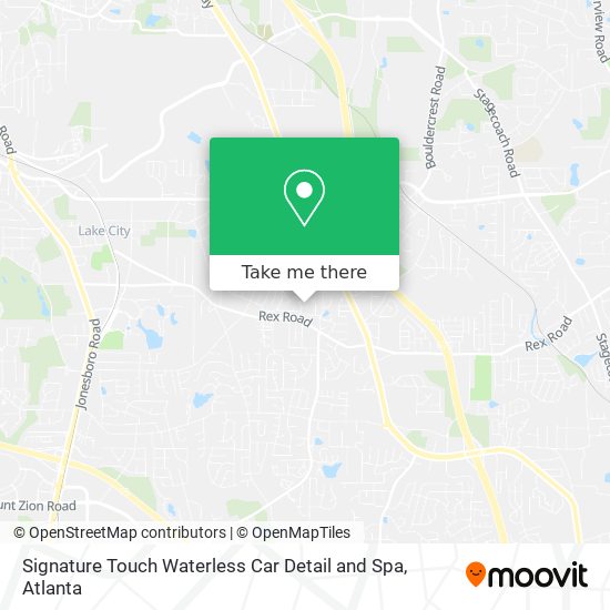 Mapa de Signature Touch Waterless Car Detail and Spa