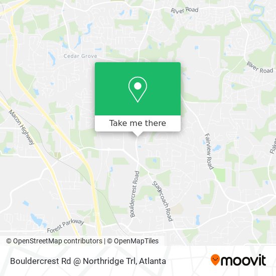 Mapa de Bouldercrest Rd @ Northridge Trl