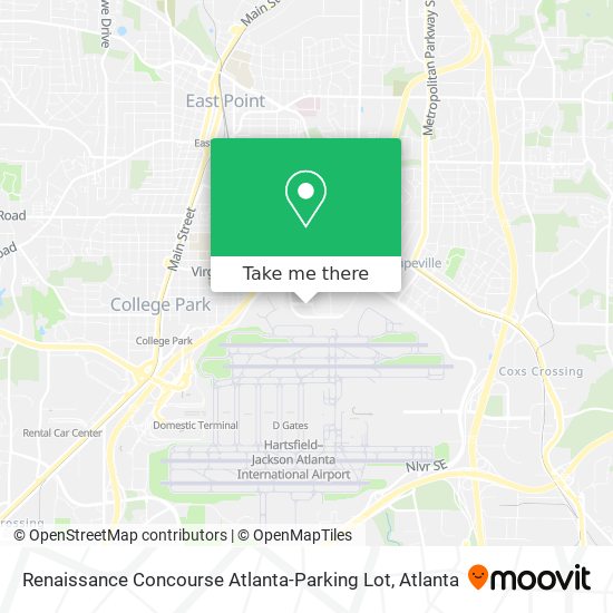 Renaissance Concourse Atlanta-Parking Lot map