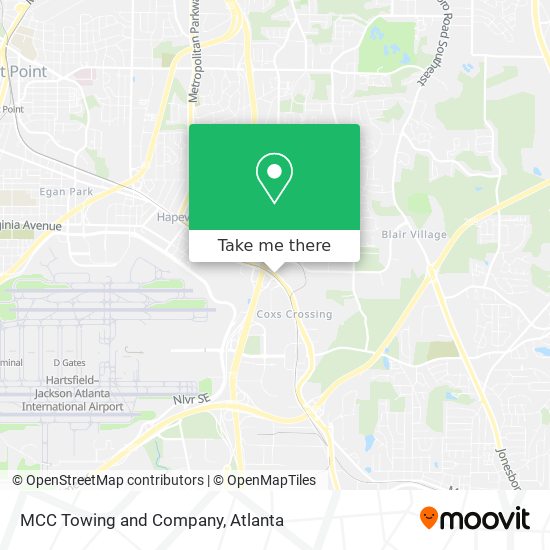 MCC Towing and Company map