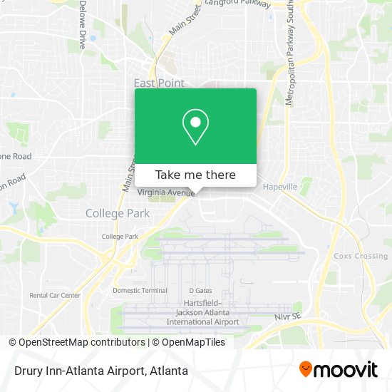 Drury Inn-Atlanta Airport map