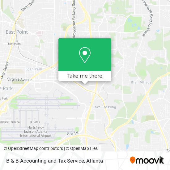 B & B Accounting and Tax Service map