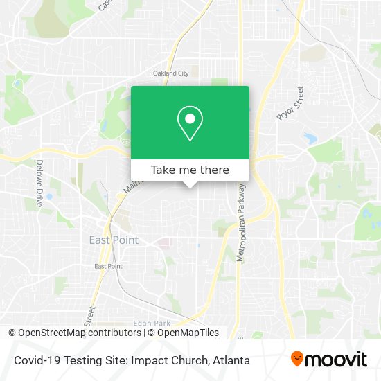 Mapa de Covid-19 Testing Site: Impact Church