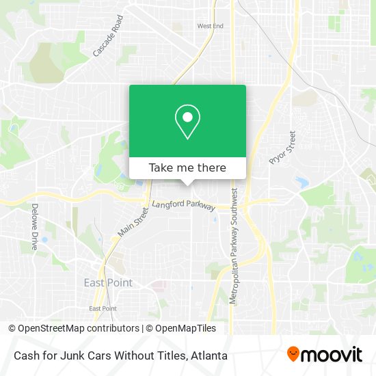 Cash for Junk Cars Without Titles map