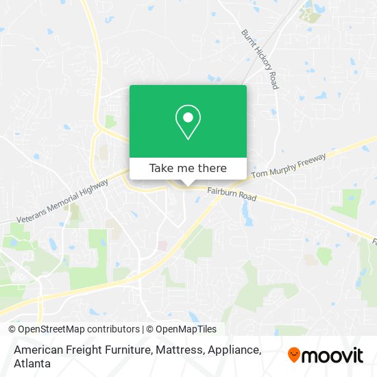 Mapa de American Freight Furniture, Mattress, Appliance