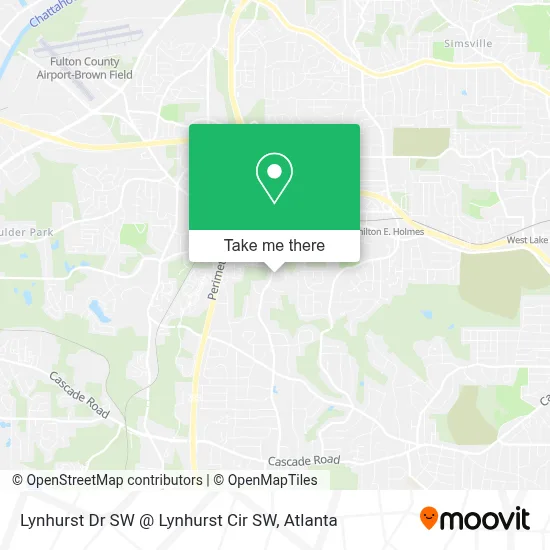 Mapa de Lynhurst Dr SW @ Lynhurst Cir SW