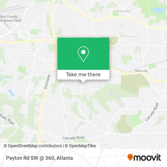 Peyton Rd SW @ 360 map