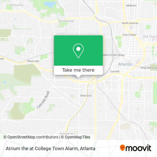 Mapa de Atrium the at College Town Alarm