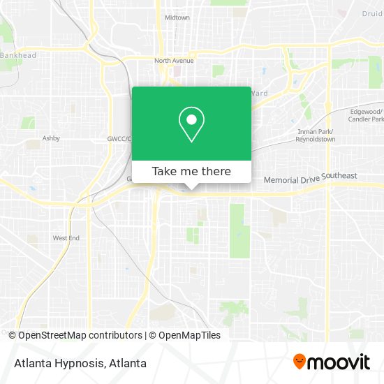 Mapa de Atlanta Hypnosis