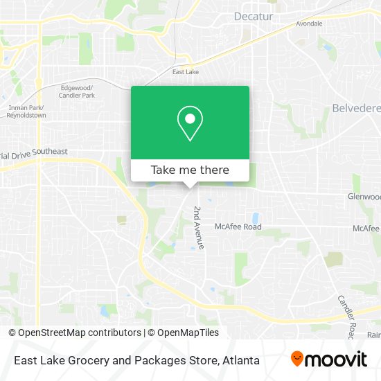 Mapa de East Lake Grocery and Packages Store