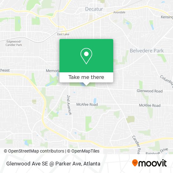 Glenwood Ave SE @ Parker Ave map
