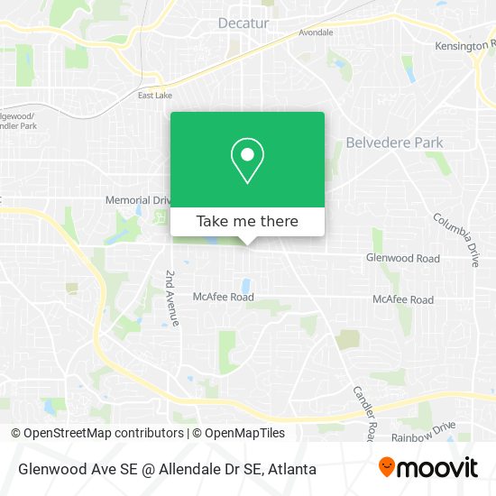 Mapa de Glenwood Ave SE @ Allendale Dr SE