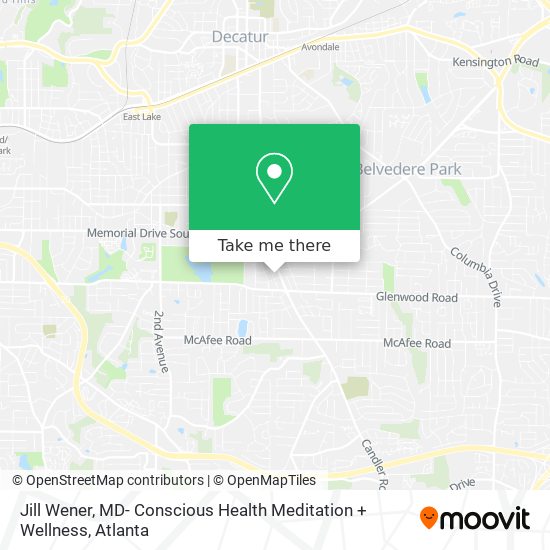 Jill Wener, MD- Conscious Health Meditation + Wellness map