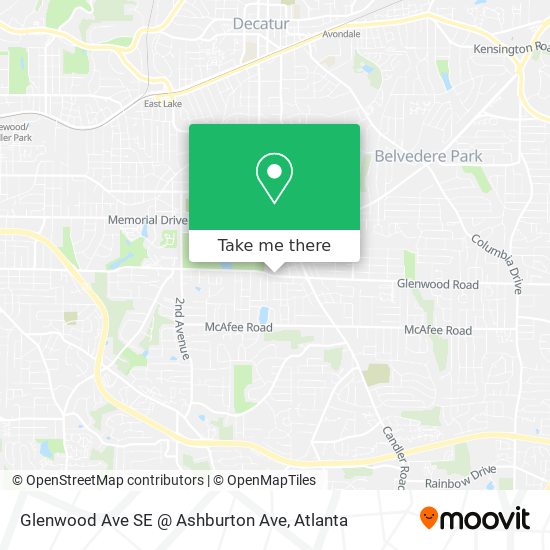 Mapa de Glenwood Ave SE @ Ashburton Ave
