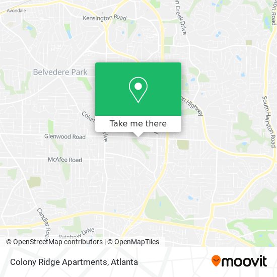 Mapa de Colony Ridge Apartments