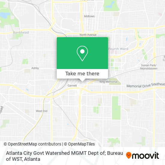 Atlanta City Govt Watershed MGMT Dept of; Bureau of WST map