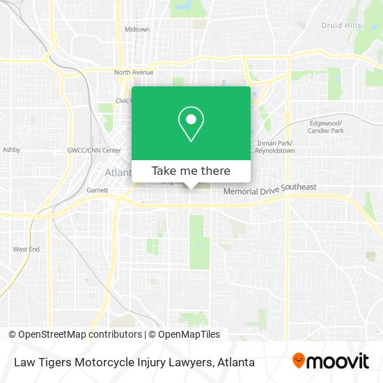 Law Tigers Motorcycle Injury Lawyers map