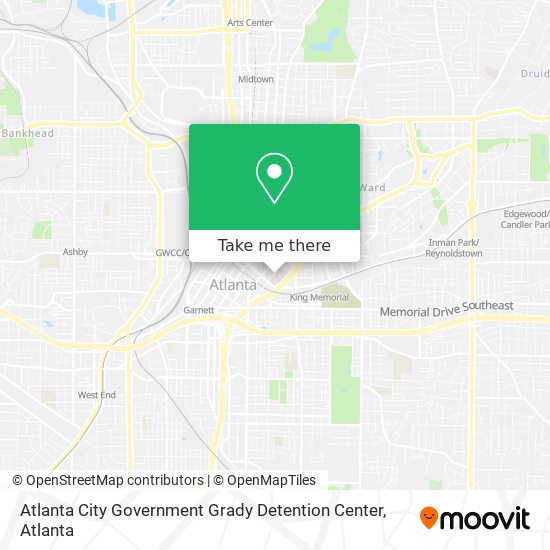 Atlanta City Government Grady Detention Center map