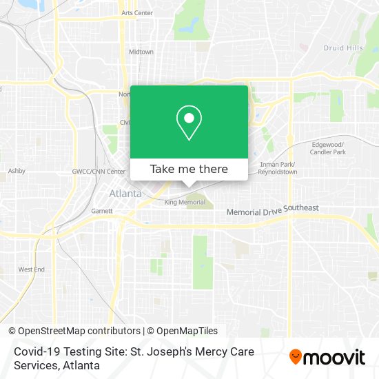 Mapa de Covid-19 Testing Site: St. Joseph's Mercy Care Services