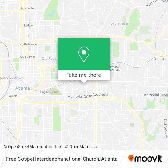 Mapa de Free Gospel Interdenominational Church