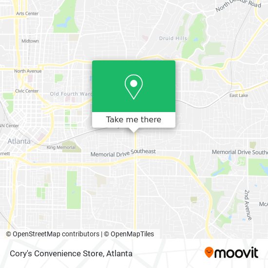 Mapa de Cory's Convenience Store