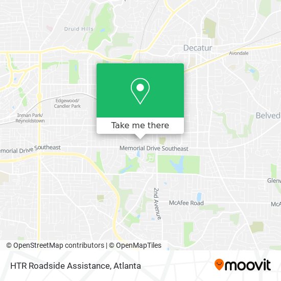 Mapa de HTR Roadside Assistance